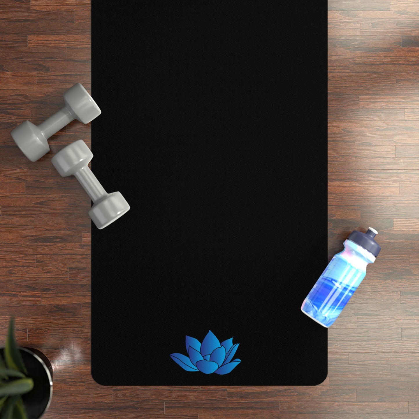 Pole Fitness Yoga Mat- Black, Logo Only
