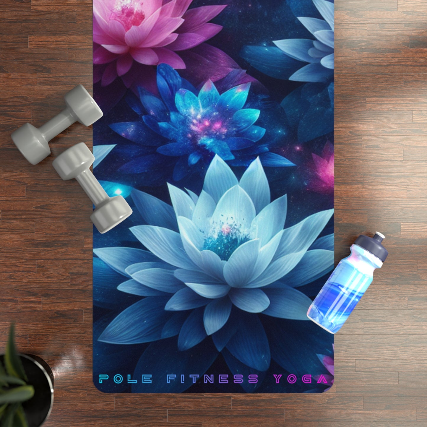 Galaxy Bloom Rubber Yoga Mat | Non-Slip, Exercise & Fitness Essentials