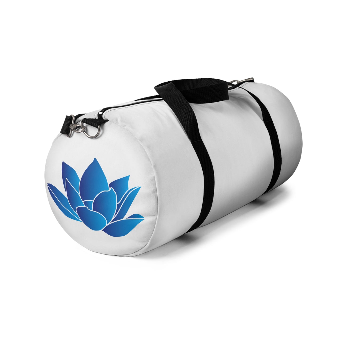 Motivational Duffel Bag for Fitness Enthusiasts - White - Logo Only