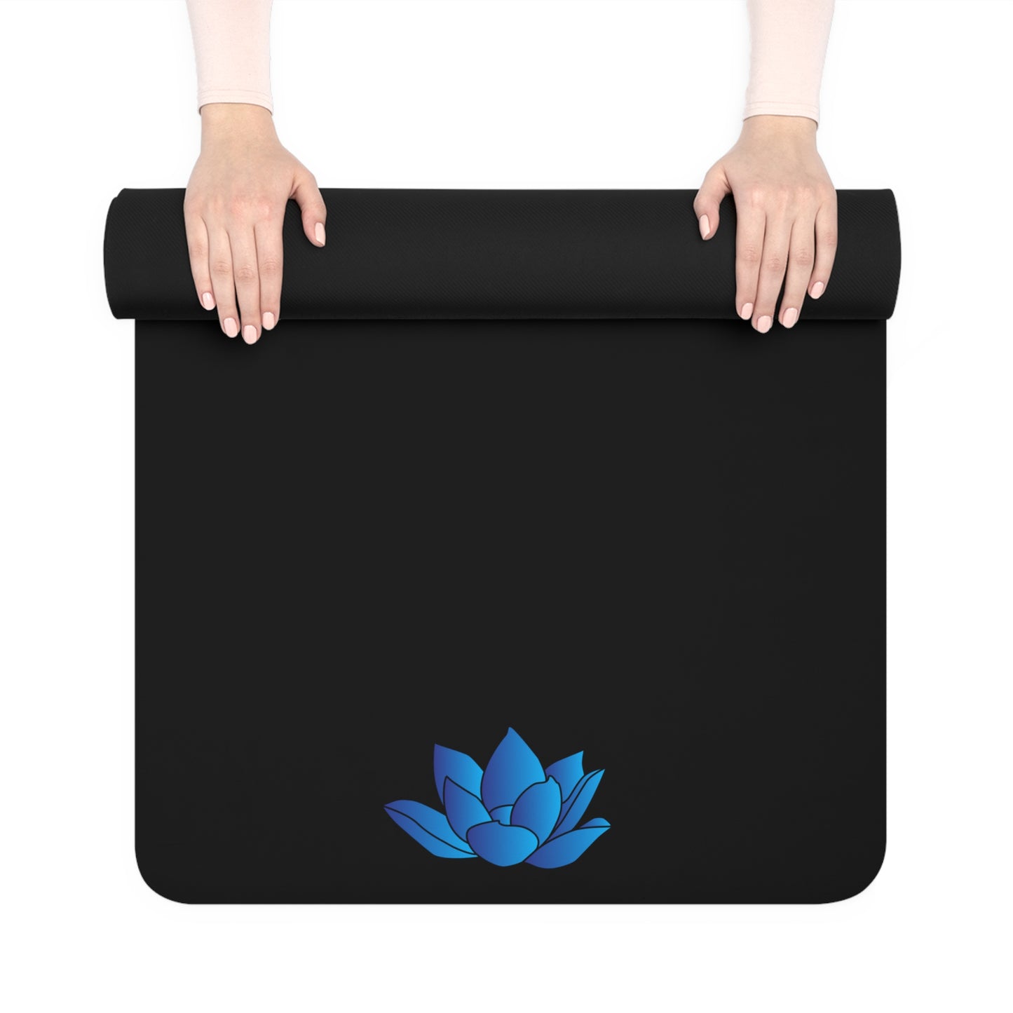 Pole Fitness Yoga Mat- Black, Logo Only