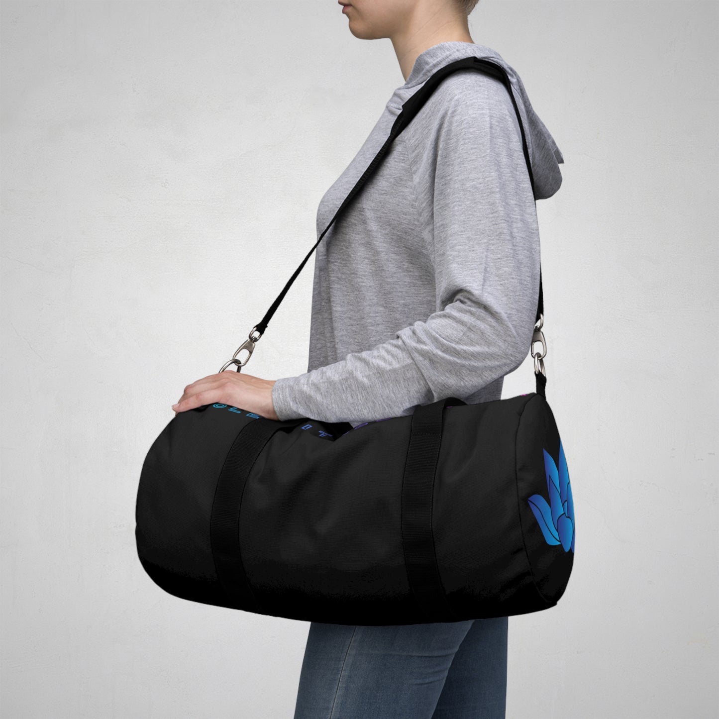 Motivational Duffel Bag for Fitness Enthusiasts - Versatile Gym & Travel Gear - Black