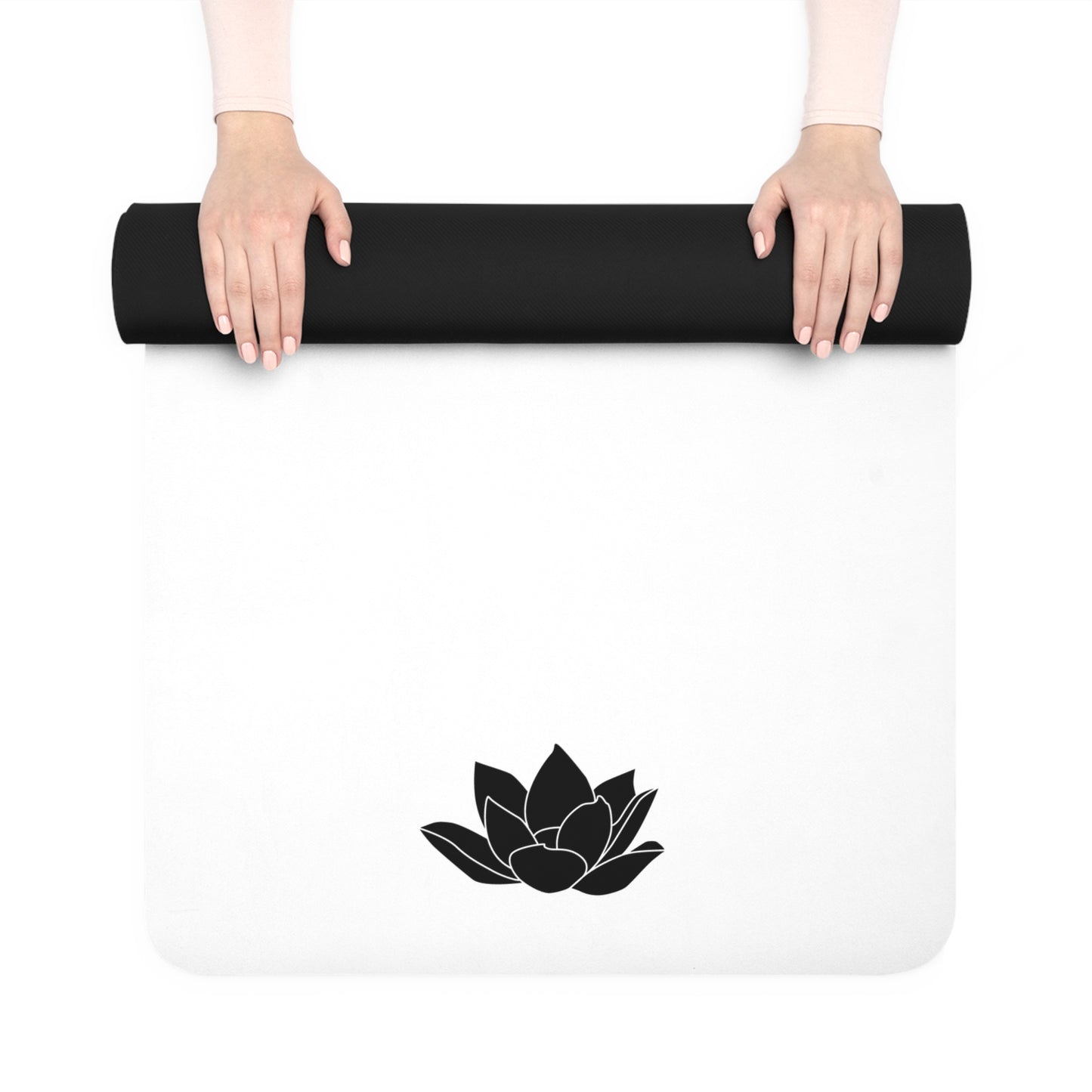 Lotus Rubber Yoga Mat — Black Lotus Suede