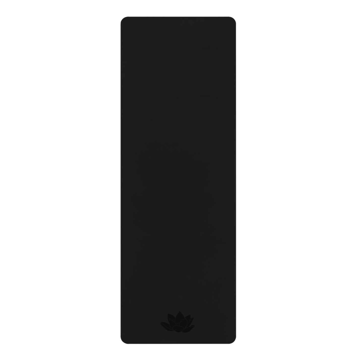 Lotus Rubber Yoga Mat — Black/Black Lotus Suede