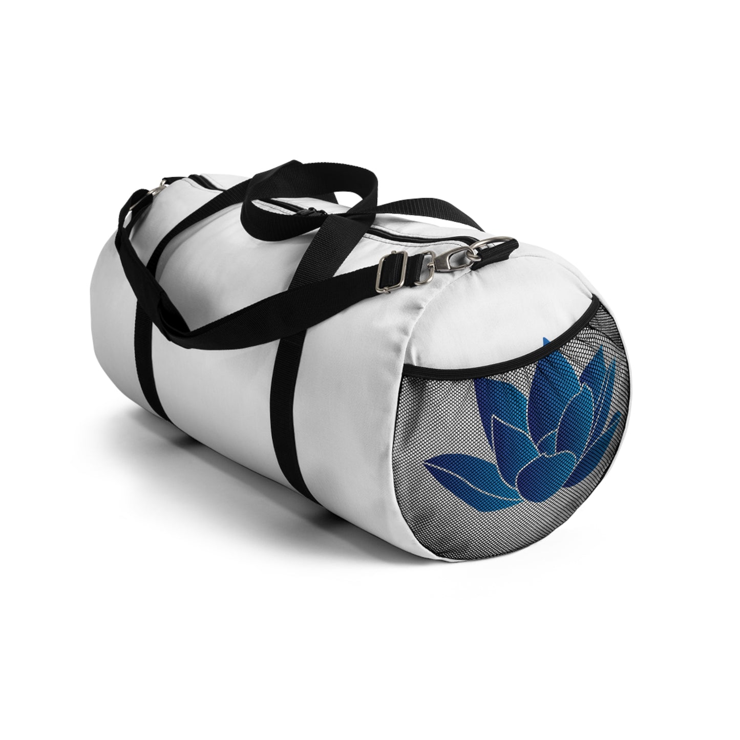 Motivational Duffel Bag for Fitness Enthusiasts - White - Logo Only