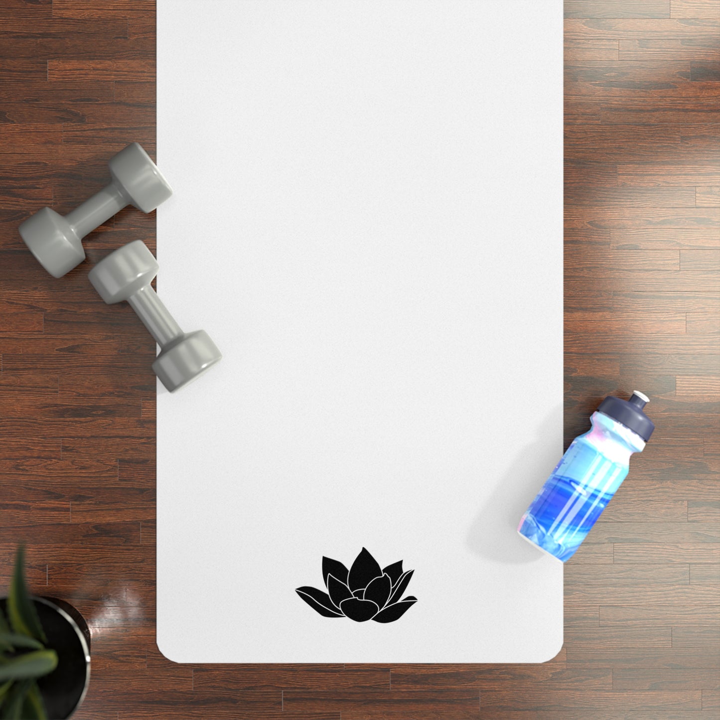 Lotus Rubber Yoga Mat — Black Lotus Suede
