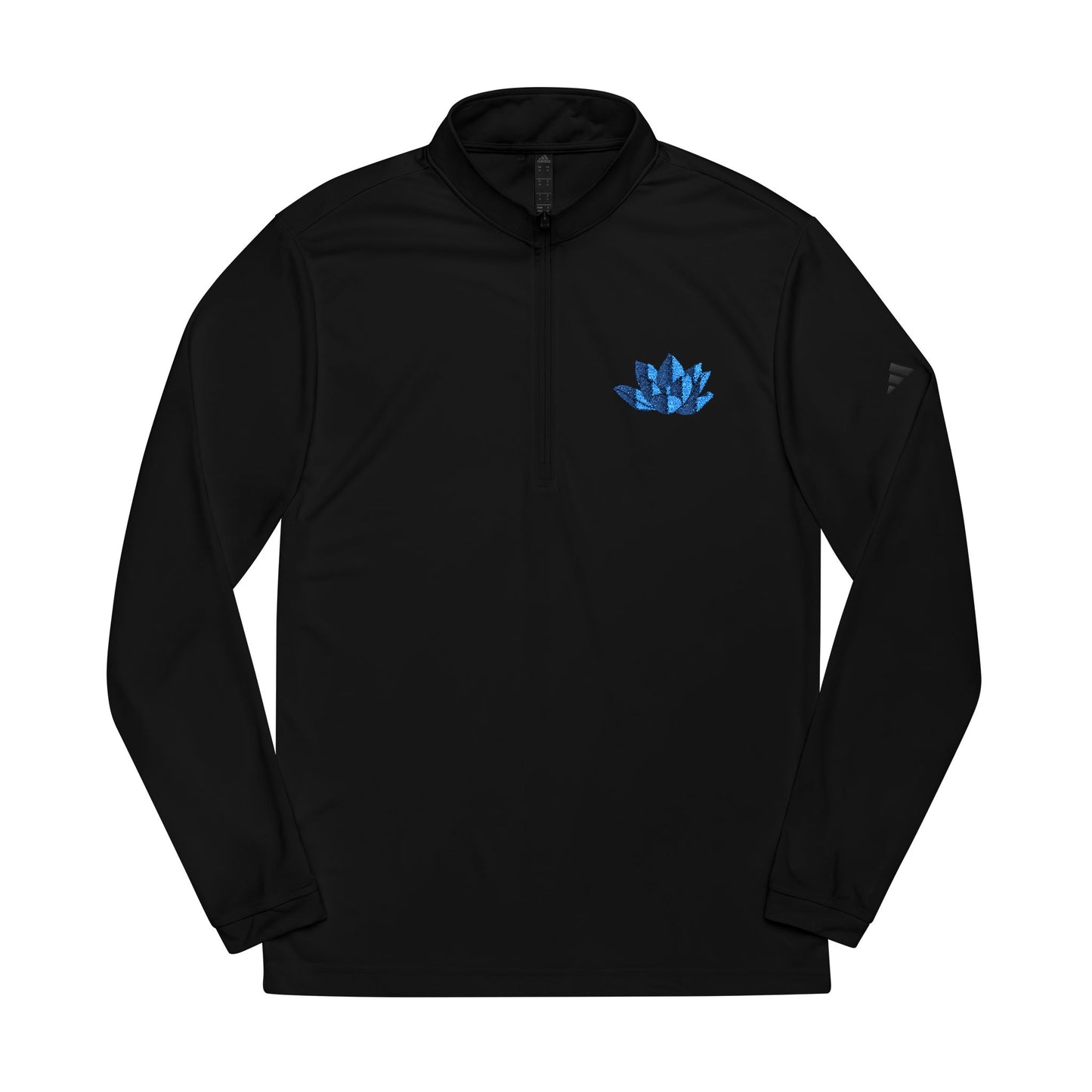 Embroidered Lotus -Zip Pullover — Adidas® Athletic Top