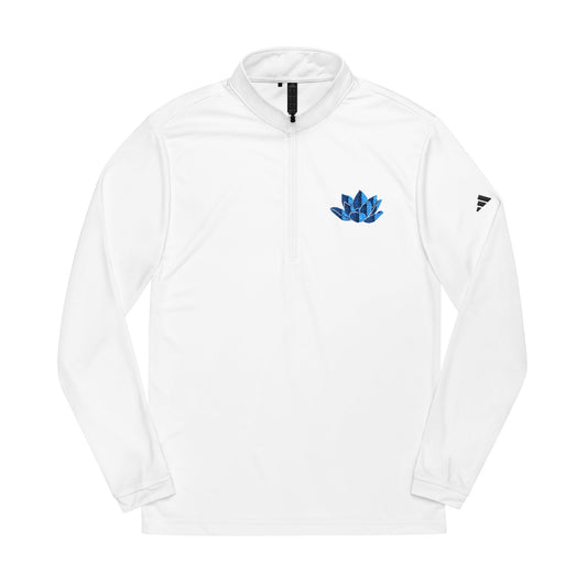 Embroidered Lotus -Zip Pullover — Adidas® Athletic Top