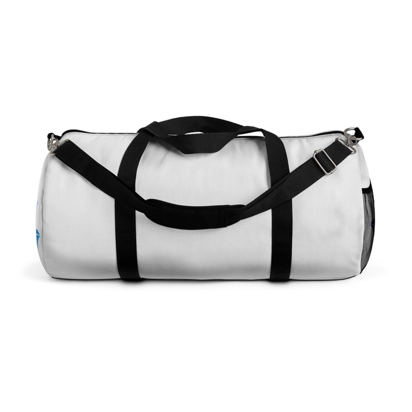 Motivational Duffel Bag for Fitness Enthusiasts - White - Logo Only