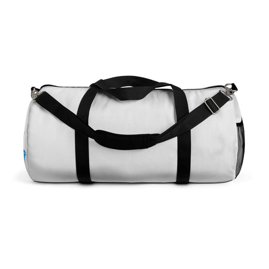 Motivational Duffel Bag for Fitness Enthusiasts - White - Logo Only