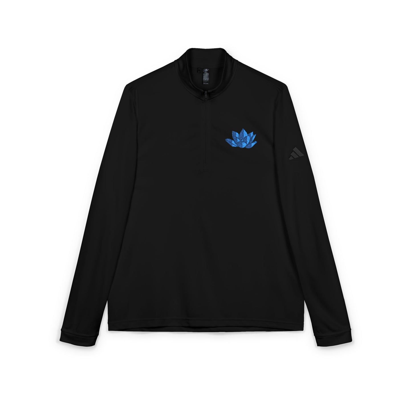 Embroidered Lotus -Zip Pullover — Adidas® Athletic Top