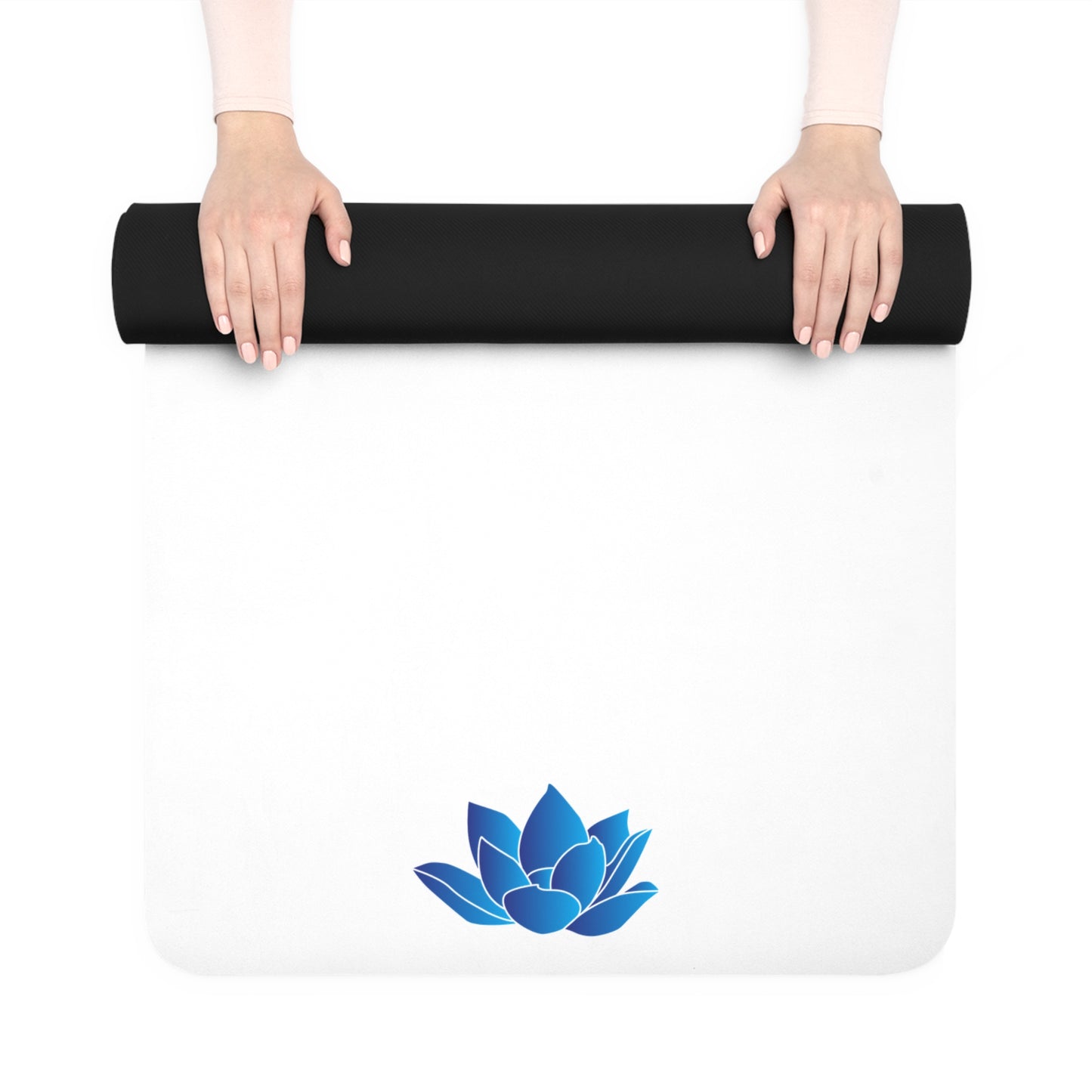 Pole Fitness Yoga Mat - White, Logo Only