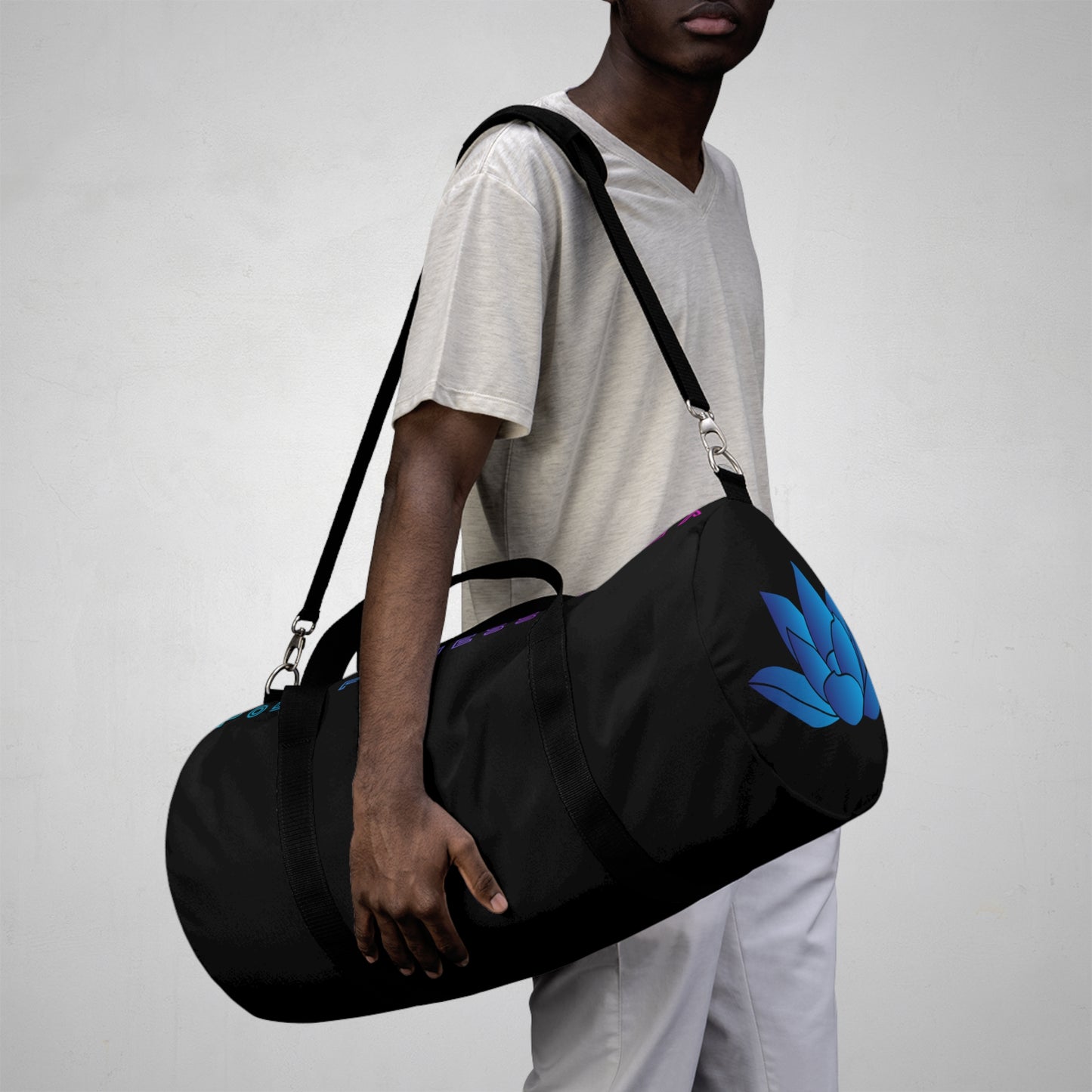 Motivational Duffel Bag for Fitness Enthusiasts - Versatile Gym & Travel Gear - Black
