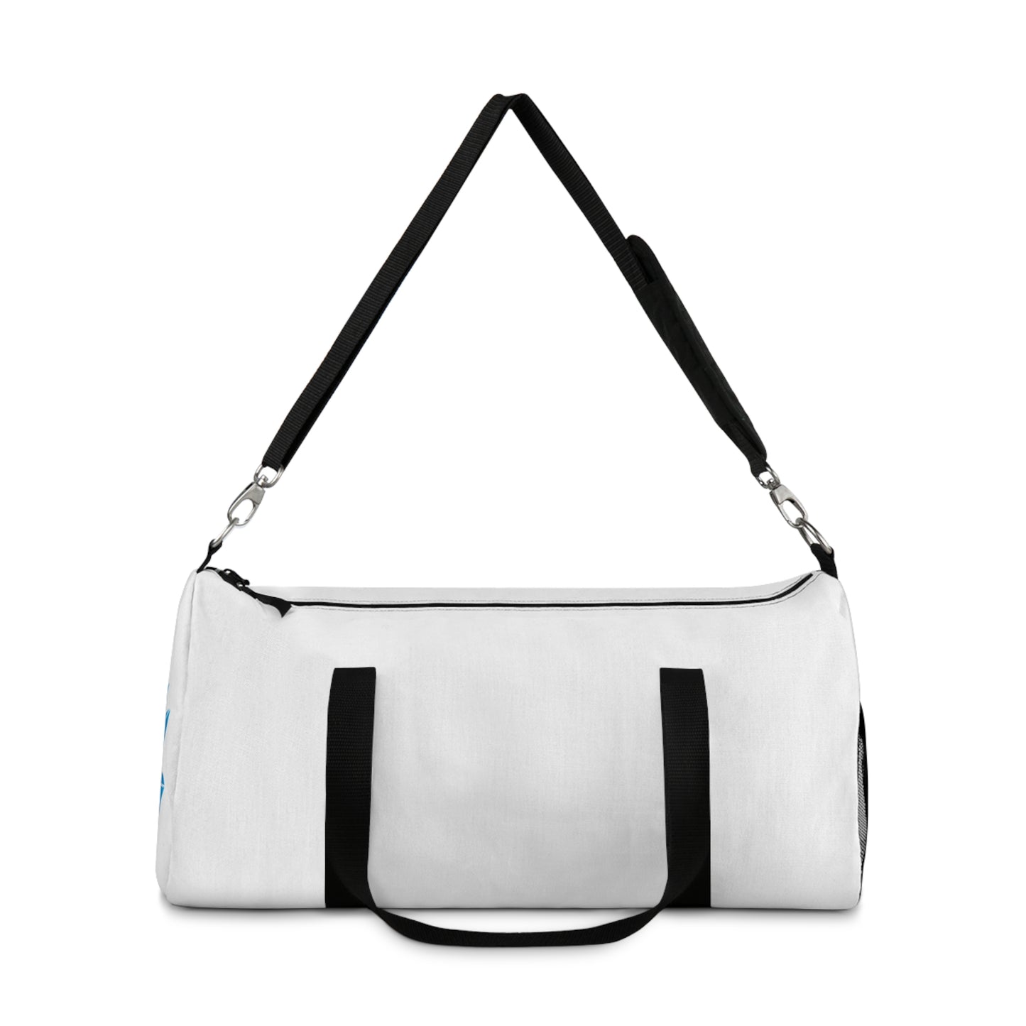 Motivational Duffel Bag for Fitness Enthusiasts - White - Logo Only